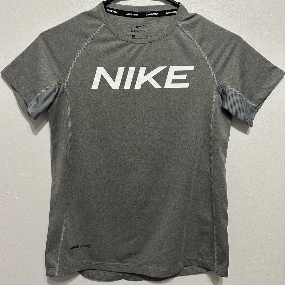 Nike Pro Heather Gray Dri-FIT Tee